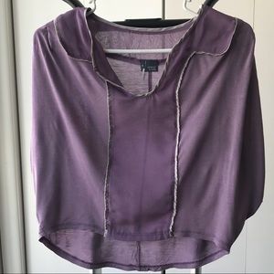 Lilac Crop Dolman Blouse